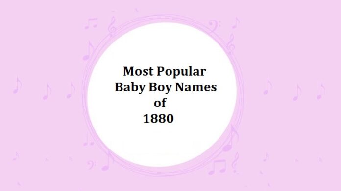 Most Popular Baby Boy Names of 1880 Most Popular Baby Boy Names of 1880