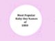 100 Top & Most Popular Baby Boy Names in the 1880s Most Popular Baby Boy Names of 1880