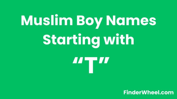 Muslim Boy Names Starting With T