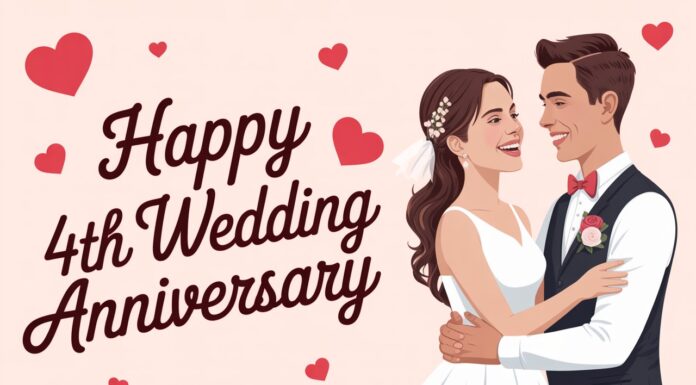 Happy 4th Wedding Anniversary Wishes, Messages and Quotes Happy 4th Wedding Anniversary Wishes, Messages and Quotes